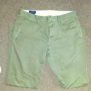 Polo Olive Green Slim Fit Men's Pants Size 33 32